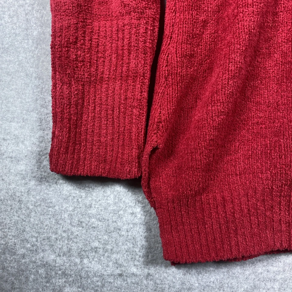 Betsy Johnson Mujer M Rojo Guiño! ¡Guiño!” Suéter Cuello Ancho Manga Larga Raro Foto 3 de 4