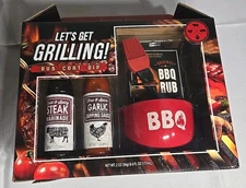 New~”Get Grillin'-BBQ Seasoning & Sauce Gift Set”~Sebastian Spice~Rub/Coat/Dip