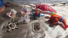 Assorted Lot of 8 Beach Theme Seashell Sea Creature Ocean Christmas Ornaments