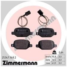 Satz Bremsbeläge Bremsklötze hinten für Abarth 500C 595C 695C 500E 332 id9888
