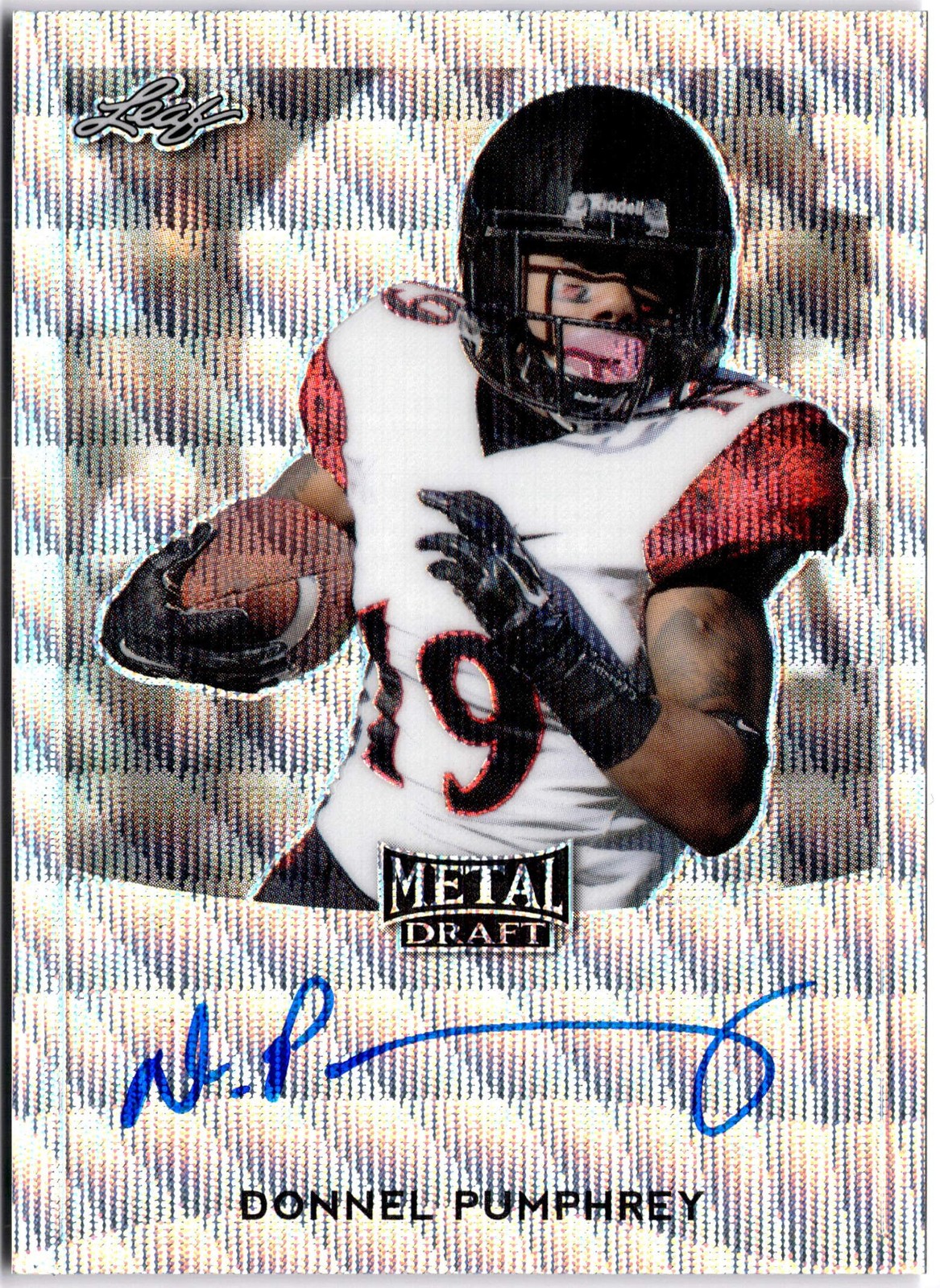 Donnel Pumphrey Leaf Metal Draft Autographs #DP1 Silver Prismatic