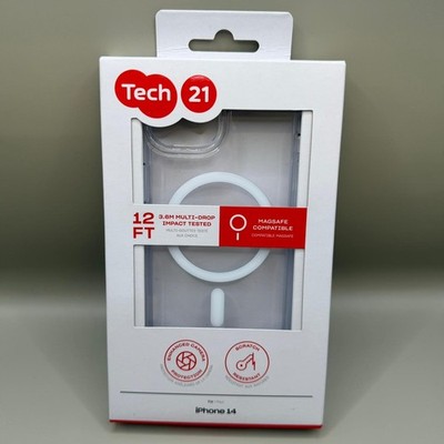 Original Tech21 EvoClear Case Hülle für Apple iPhone 14 - MagSafe kompatibel