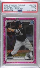2020 Bowman Mega Box Pink Mojo Refractor 188/199 Andrew Vaughn PSA 9 MINT oc3