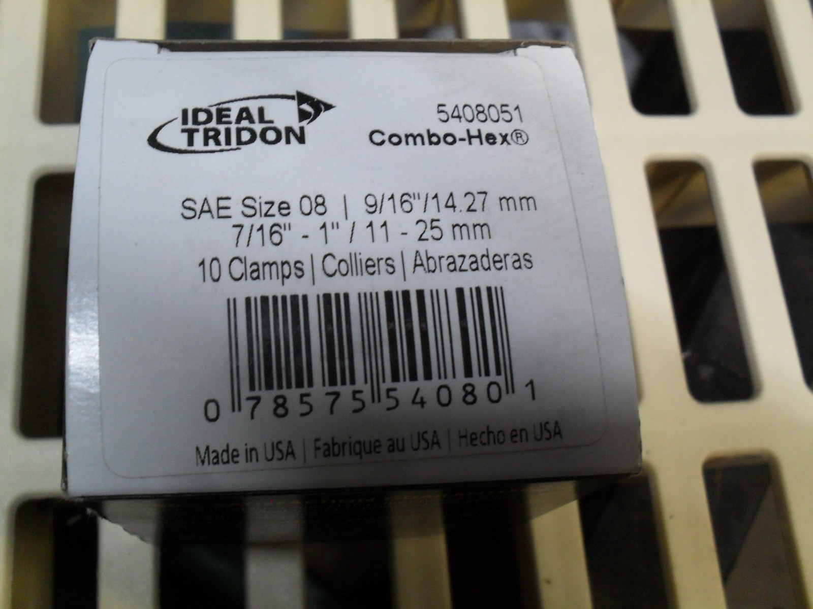 Ideal Tridon 5408051 #08  7/16" to 1" stainless steel Clamp  x10