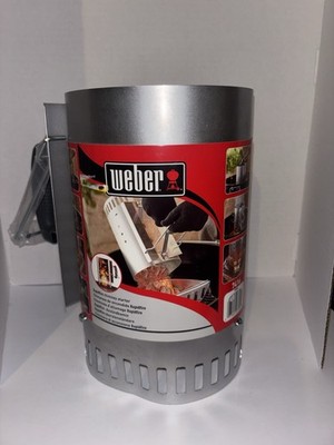 Weber Rapidfire Compact Chimney Starter Small Silver Steel