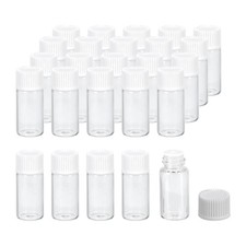 4ml Essential Oil Bottles 20 Pack Clear Glass Bottles Sample Vial Style 1, White