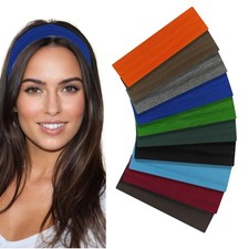 10 Pack Headbands For Women Stretch Fashion Bands Non Slip Wraps Yoga Dark