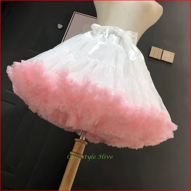 Mujeres Enagua Lolita Tutú Crinolina Abustimiento Hinchado Cancan Falda Juegos con disfraces EE. UU.