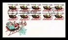 DR JIM STAMPS US COVER CHRISTMAS SLEIGH BOOKLET FDC HOUSE OF FARNAM CACHET