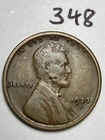 1923-S LINCOLN WHEAT CENT, low mintage date, nice fine grade,  #348