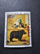 TIMBRE NIGER TABLEAUX EUROPAFRIQUE ANIMAUX ARTS PA N°236 NEUF ** LUXE MNH