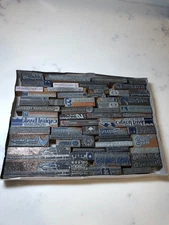 Vintage Printing Block Letterpress Printers Plate Bank Banks Savings LOT Of 60