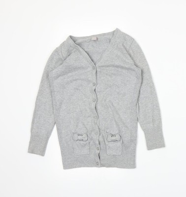 Graue Strickjacke Pullover Jungen UK-Größe 5 Jahre TU