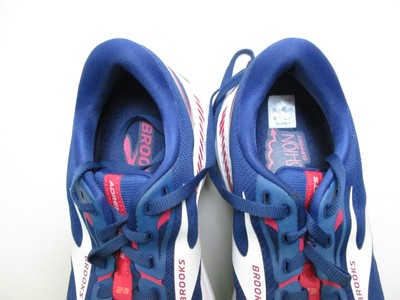 Chaussures De Course Brooks Adrenaline GTS 23 - Pointure 9 US (40.5 EU) - Rouge Blanc Bleu - Occasion