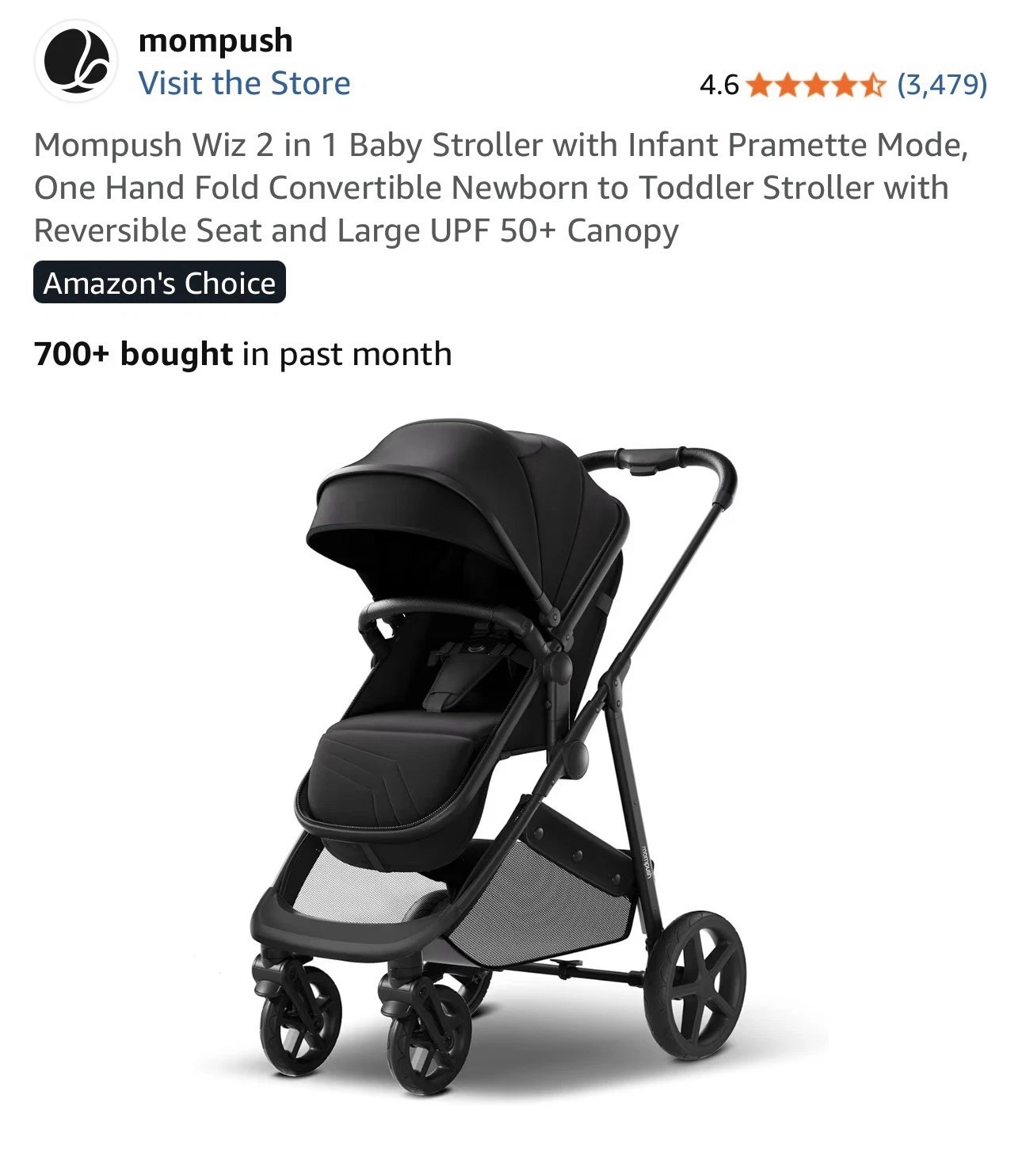 Mompush Wiz 2 In 1 Stroller