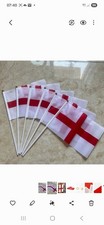 St George Cross Hand Waving Flags England Decorations 🇬🇧 World Cup 14x21cm