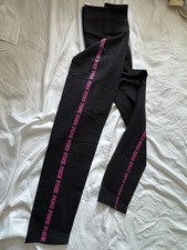 29 Victoria's Secret PINK Legging XL or Large Black/ Darkpink Logo NWT