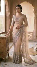 SAREE BLOUSE BOLLYWOOD PARTY WEAR INDIAN PAKISTANI NEW SARI WEDDING DESIGNER