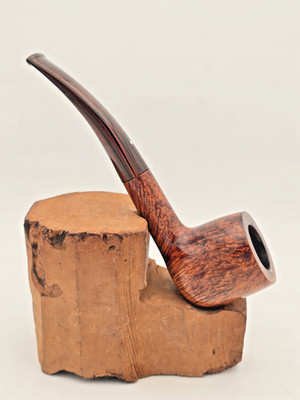 Dunhill Amber Root 3406 Semi-Bent Pot Shape Estate Pipe 1999