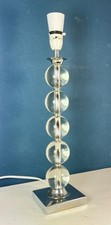 Next Heavy Modern Glass Bauble Table Lamp with Chrome  Base, 46cm Tall
