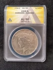 1928 $1 Peace Silver Dollar Coin ANACS AU50 Details **Key Date**
