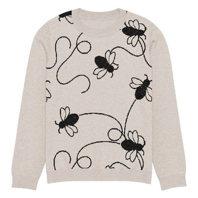 Bees Knitted Crew Neck Sweater