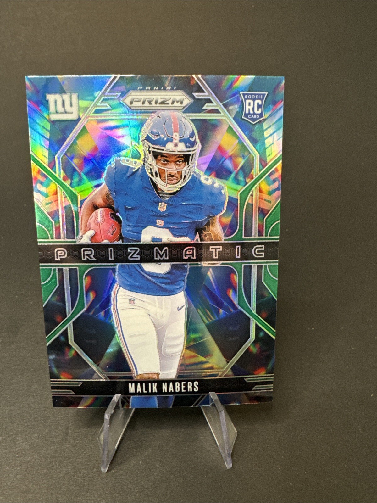 2024 Prizm Malik Nabers Prizmatic Green Prizm Rookie New York Giants #13