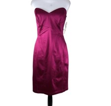 Nine West Fusia Pink Strapless Dress size 12