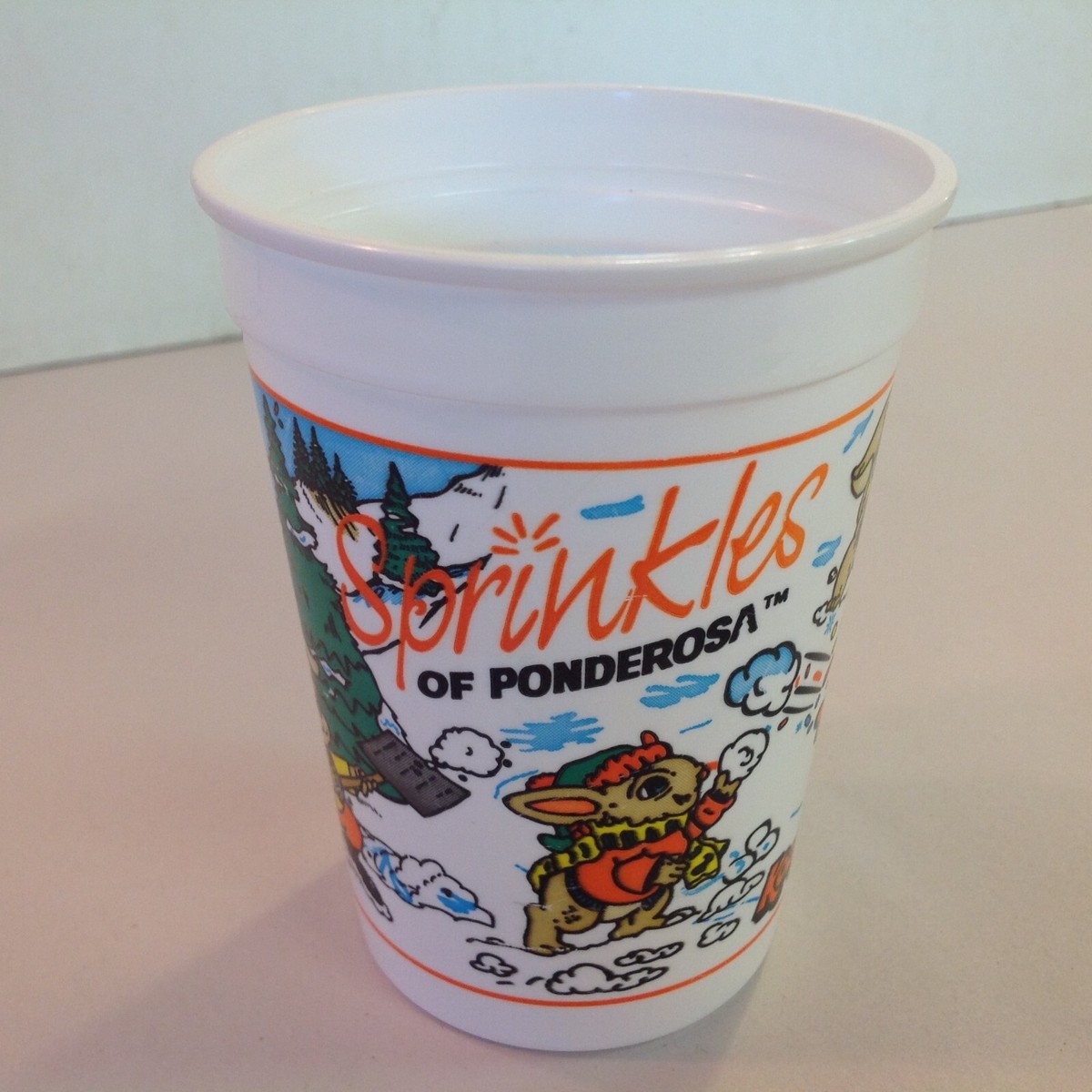 Vtg 1995 Ponderosa Steakhouse Kids Meal Plastic Cup Sprinkles Kool