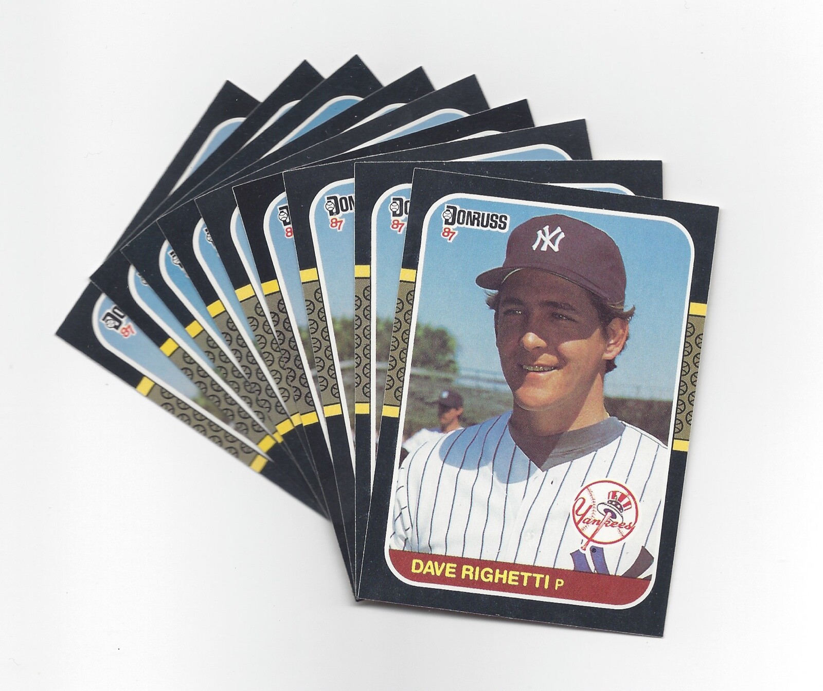 1987 DONRUSS #128 DAVE RIGHETTI LOT OF NINE PACK FRESH MINT .99 SHIPPING