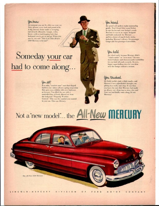 1949 MERCURY Auto Promo Ad