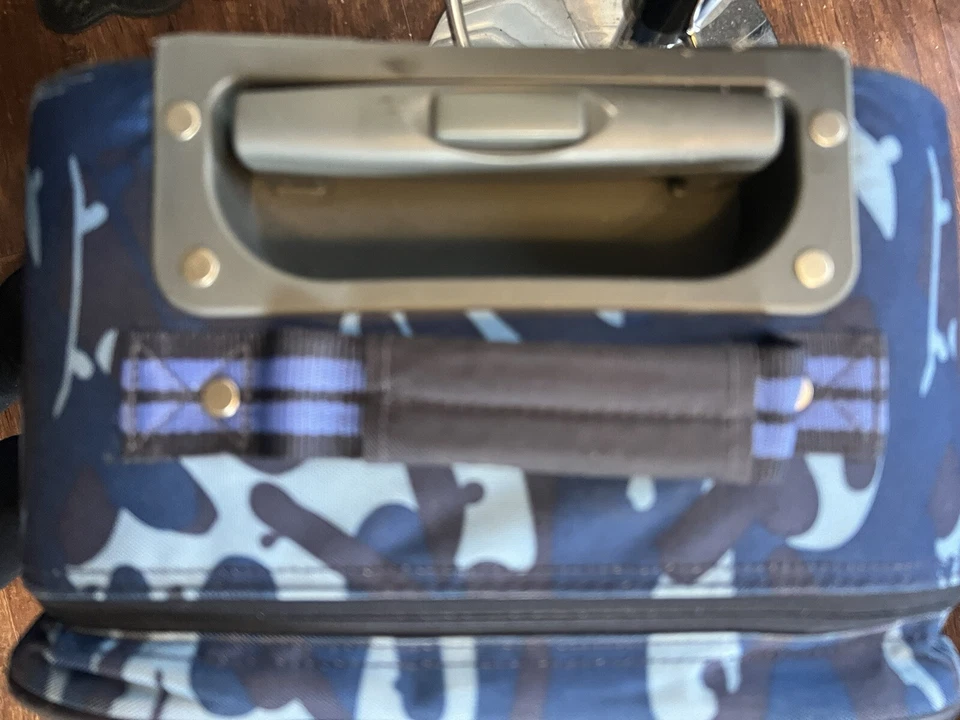 Mackenzie Blue  Classic Camo Reflective Spinner Luggage - Image 3 of 4