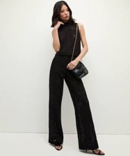 NWT 528 Veronica Beard - Tonelli Lace Pants in Black, Size 6