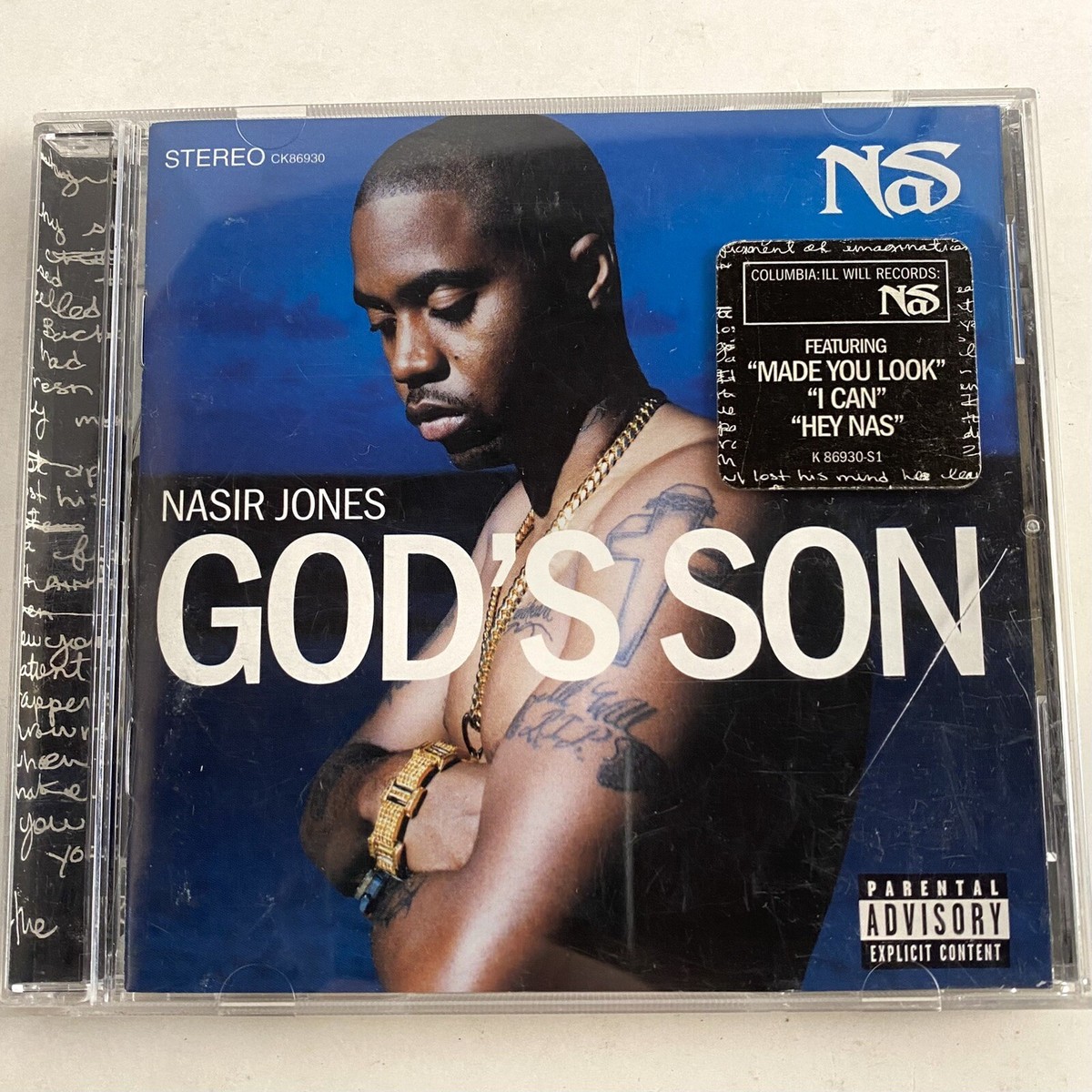Nas God's Son CD 2002 Nasir Jones Hip Hop Vintage Parental