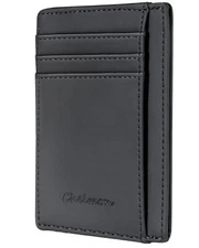Slim Wallet for Men Minimalist Front Pocket RFID Blocking Credit Card Holder ...