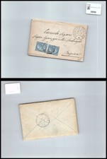 Storia postale Regno VEII da Sezze LT a Bassiano LT sassone 27