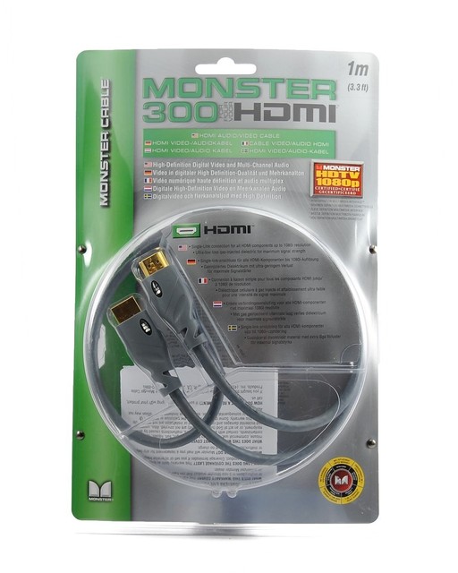 Monster Cable HDMI 300 Series HDTV 1080P 120 Hz 1M 3 FT eBay