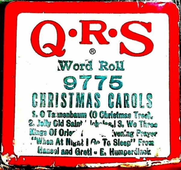 QRS 9775 Christmas Carols Player Piano Music Word Roll for sale online | eBay