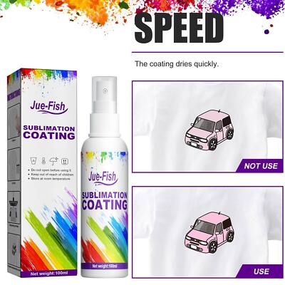 Sublimationsbeschichtung Spray schnelltrocknend für Polyester Baumwolle T-Shirts Mischungen