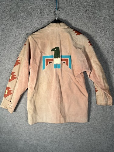 Avanti Women's Genuine Pig Suede Jacket Size S Lightweight Tan Southwestern - Picture 9 of 12
