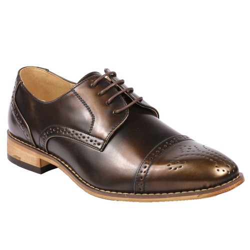 Emilio Franco Mens 14 Dress Shoes Gold/White Stripe GOLD Lion Head