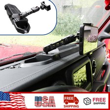 Black Cell Phone Mount Holder Bracket W/ Storage Box For Jeep Wrangler JL 2018 