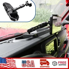 Black Cell Phone Mount Holder Bracket W/ Storage Box For Jeep Wrangler JL 2018+
