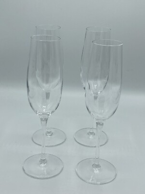 Luigi Bormioli Allegro Champagne Flutes Signed Crystal Toasting Wedding 9.5'' -4
