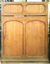 deux éléments de boiserie en chêne massif mouluré art déco . XX siècle.