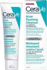 CeraVe 4 Benzoyl Peroxide ACNE Treatment Foaming Cleanser Face Body Wash 150ML
