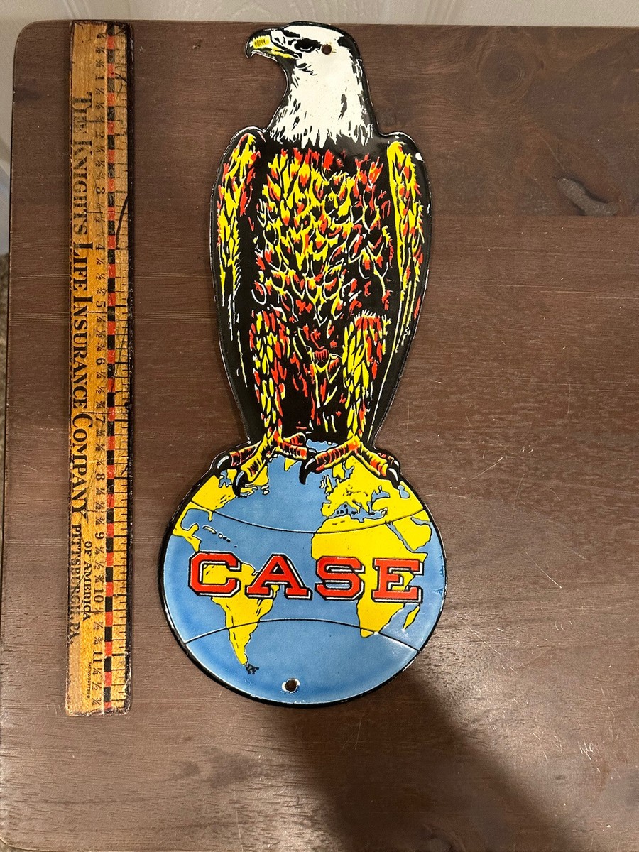 Case Porcelain Vintage World Eagle Enamel Sign | eBay