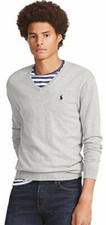 Polo Ralph Lauren Heather Long Sleeve V-Neck Sweater Mens Size L L28508