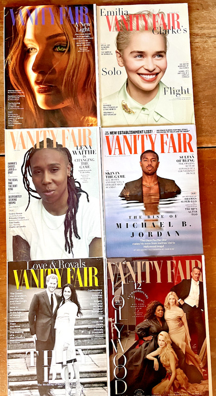 Vanity Fair Magazine 2018 Lot of 6 Emilia Clarke Michael B Jordan Meghan Markle