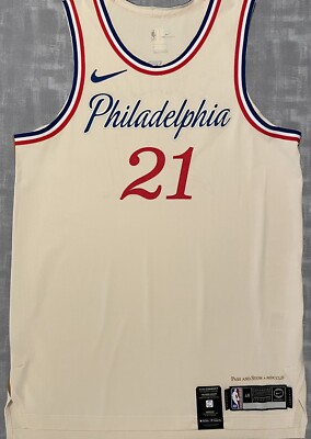 Authentic Nike NBA Philadelphia 76ers Sixers Joel Embiid Pass And